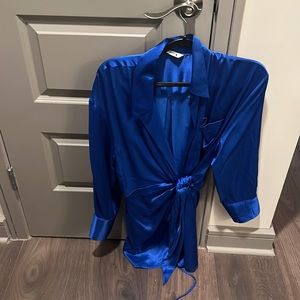 Zara satin wrap dress